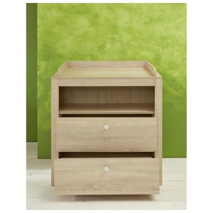 Chambre bébé Trio : Lit 70 x 140 cm + Commode a langer + Armoire OLI