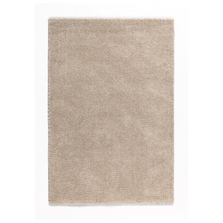 TRENDY Tapis de salon Shaggy en polypropylene - 120 x 160 cm - Beige