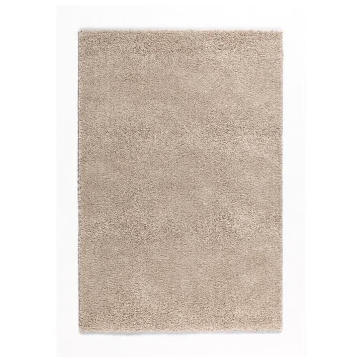 TRENDY Tapis de salon Shaggy en polypropylene - 120 x 160 cm - Beige