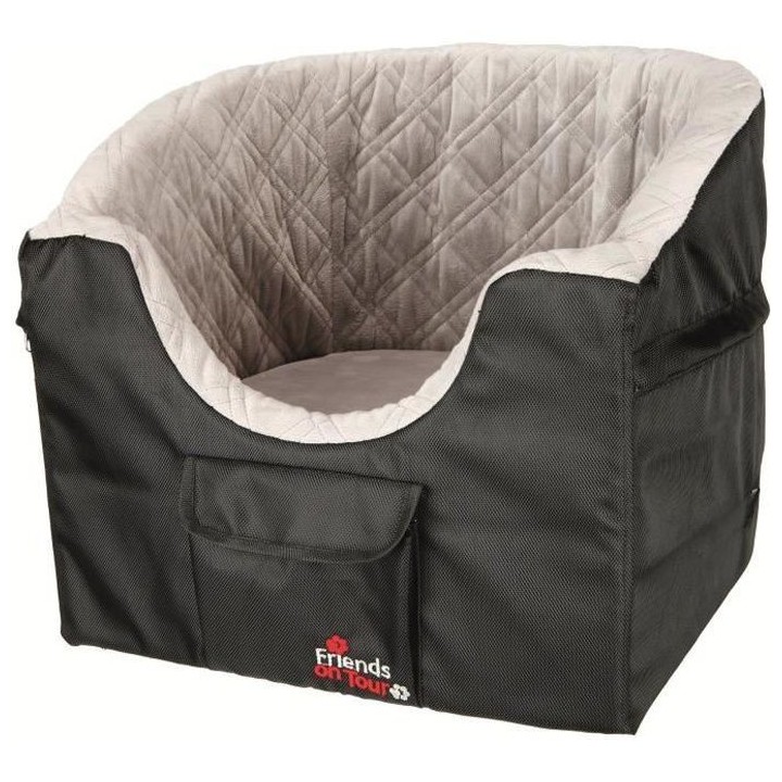 TRIXIE Siege de voiture - 45x39x42cm - Noir et gris - Pour chien