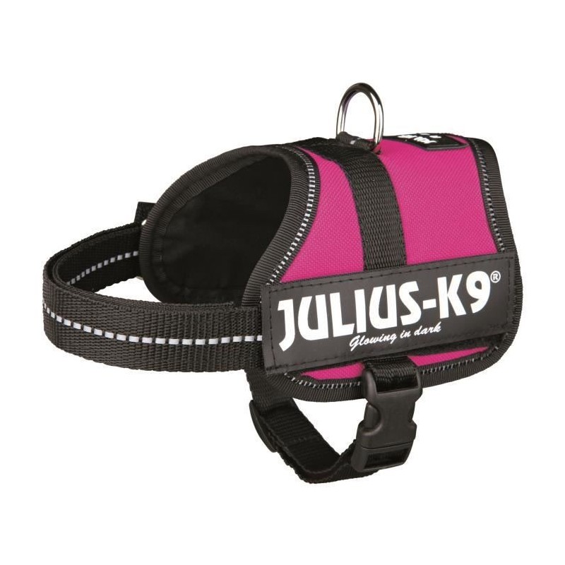 Harnais Power Julius-K9 - Baby 2 - XS-S : 33-45 cm-18 mm - Fuschia - Pour chien