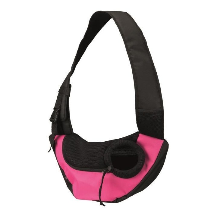 TRIXIE Sac frontal Sling - 50 × 25 × 18 cm - Rose et noir - Pour chi
