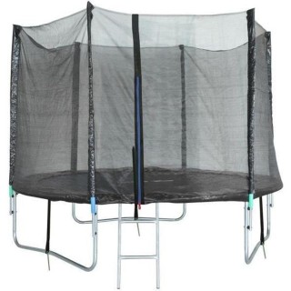 Trampoline 244 cm Noir TRIGANO Échelle, filet de protection, housse d