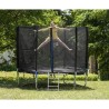 Trampoline 244 cm Noir TRIGANO Échelle, filet de protection, housse de protection, bâche et ancrage inclus