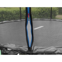 Trampoline 244 cm Noir TRIGANO Échelle, filet de protection, housse de protection, bâche et ancrage inclus