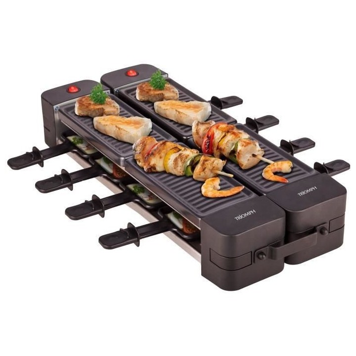 TRIOMPH ETF2114 - 2 appareils a raclettes reliables - 1200W - 8 person