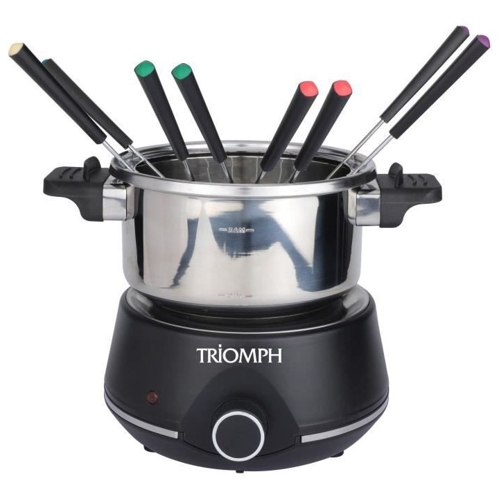 TRIOMPH ETF2189 - Fondue éléctrique 1400W - 2L - 8 personnes - Plaqu
