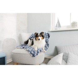 TRIXIE Couverture Tammy 100 × 70 cm - Bleu et beige - Pour chien