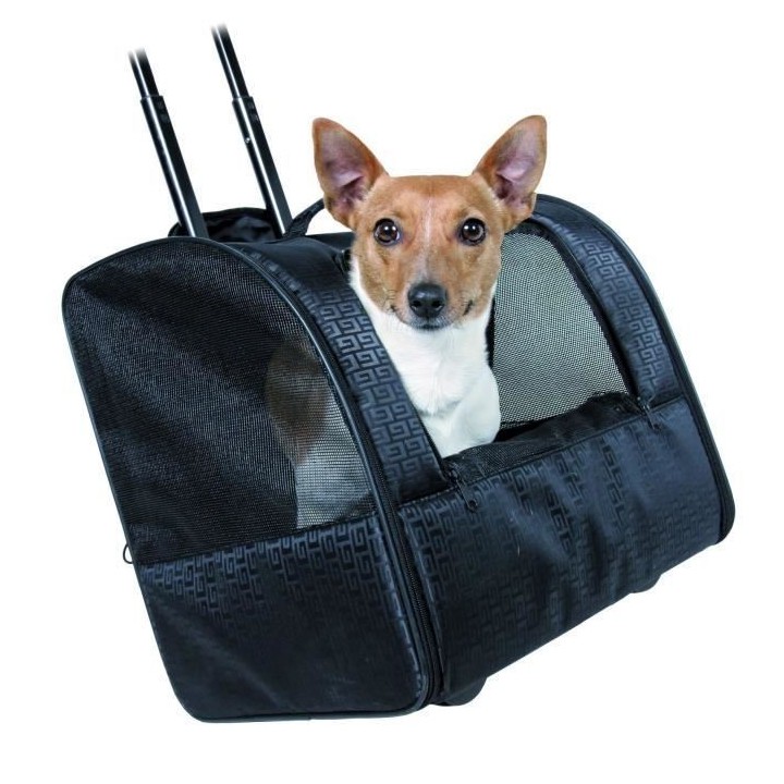 TRIXIE Sac a roulettes pour chat et chien - Noir - 45 × 41 × 31 cm