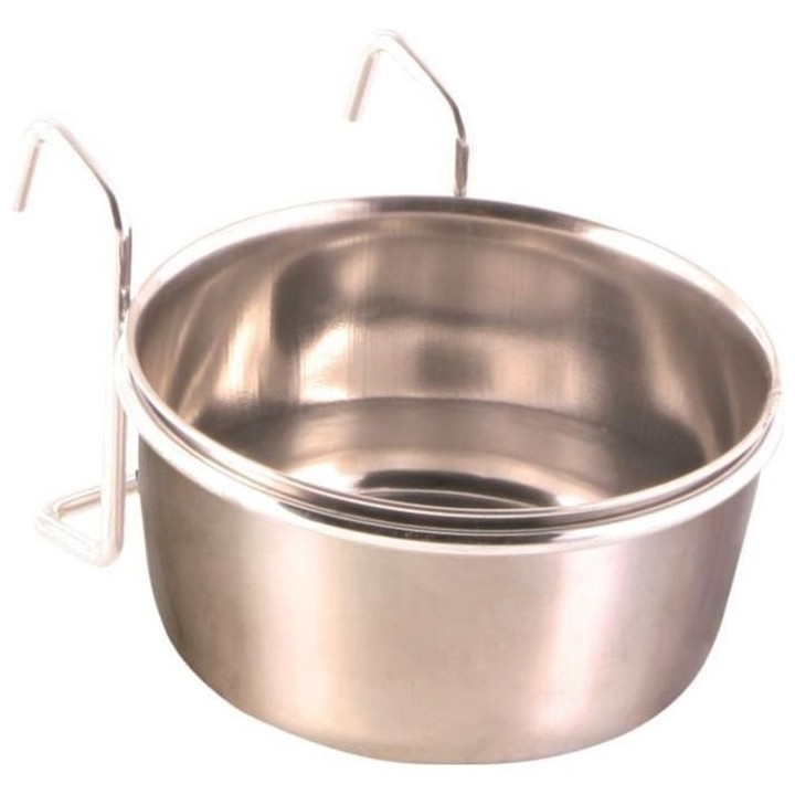 TRIXIE Ecuelle inox avec support - 300ml - Ø9cm - Pour perroquet et p