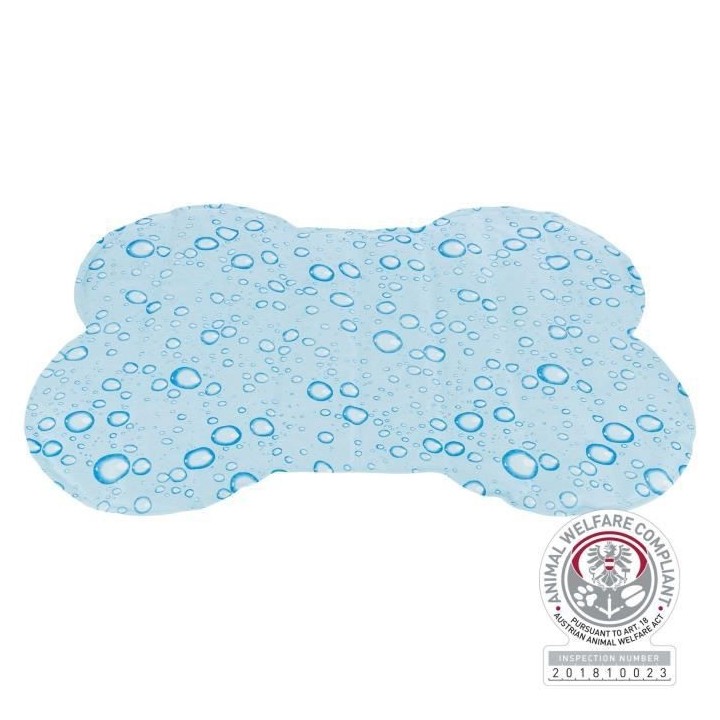 Matelas rafraîchissant en forme d'os - Taille L : 85 × 60 cm - Bleu