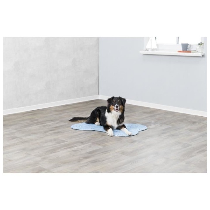 Matelas rafraîchissant en forme d'os - Taille L : 85 × 60 cm - Bleu