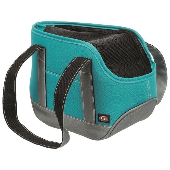 TRIXIE Sac Alea - S: 16 x 20 x 30 cm - Pétrole et gris - Pour chien