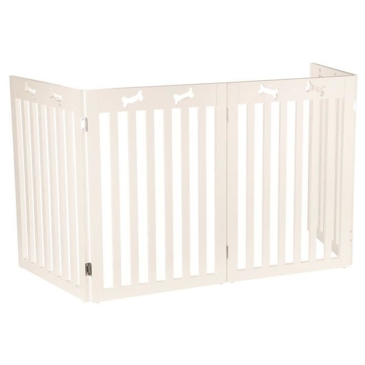 TRIXIE Barriere pour chiens 4 parties MDF 60-160 cm Blanc