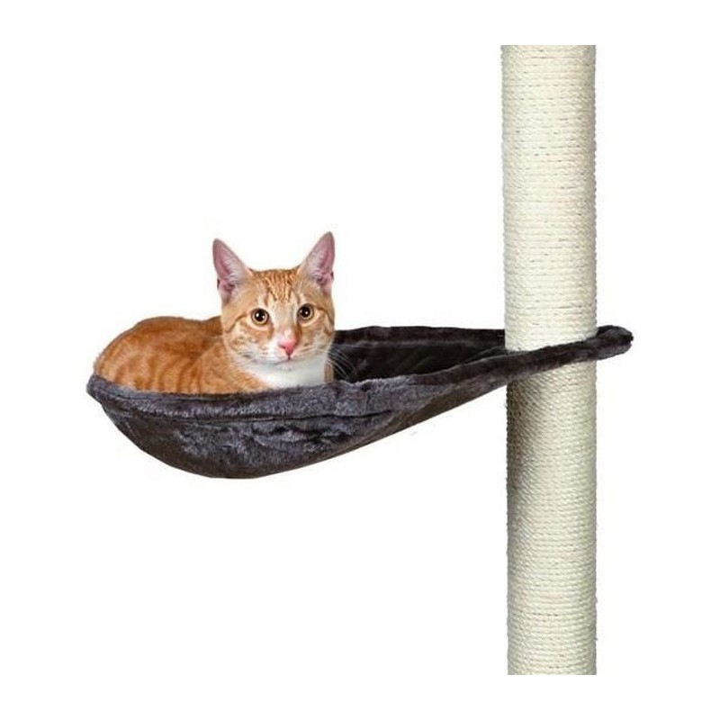 TRIXIE Hamac - Nid XL pour griffoir pour chat gris platinium peluche ø 40 cm