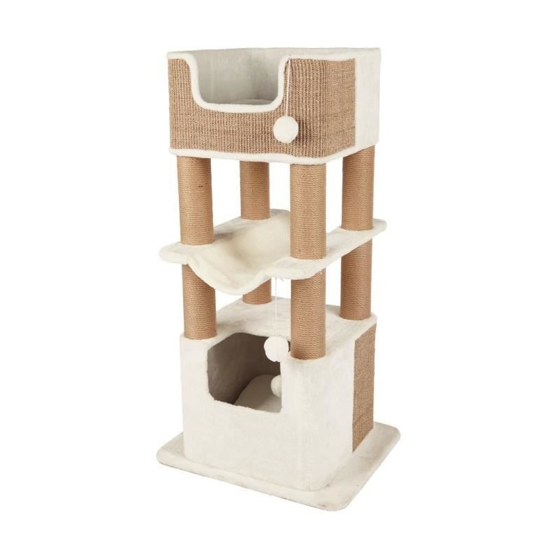 TRIXIE Arbre a chat XXL LUCANO - 110 cm - Blanc/Taupe