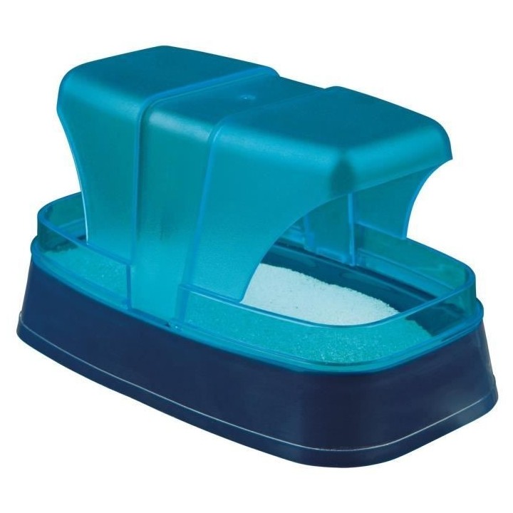 TRIXIE Bac a sable pour hamsters et souris 17 × 10 × 10 cm bleu fonc