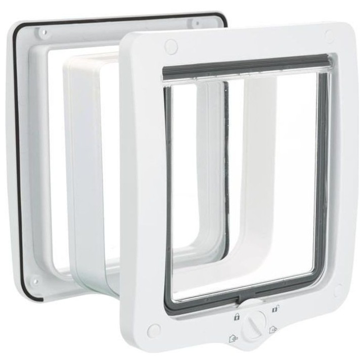 TRIXIE Chatiere a 4 positions XXL avec tunnel Blanc