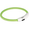 TRIXIE Flash Anneau lumineux USB M–L: 45 cm/ø 7 mm vert pour chien