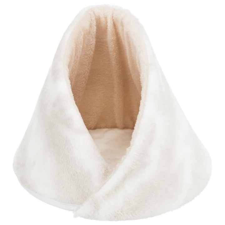 TRIXIE Abri Nelli - Ø43 x 35 cm - Blanc et taupe - Pour chat