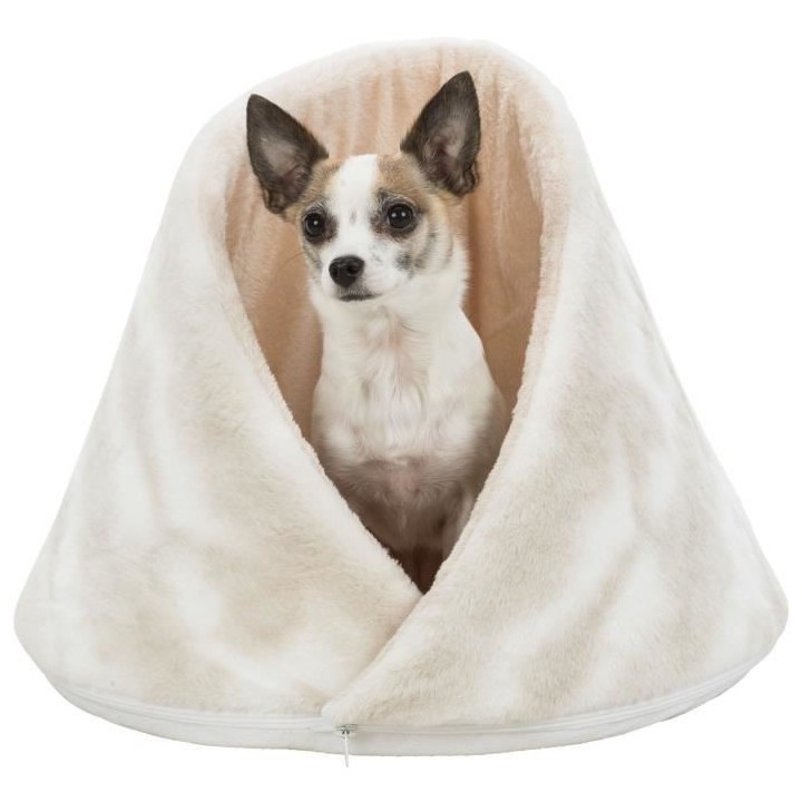 TRIXIE Abri Nelli - Ø43 x 35 cm - Blanc et taupe - Pour chat