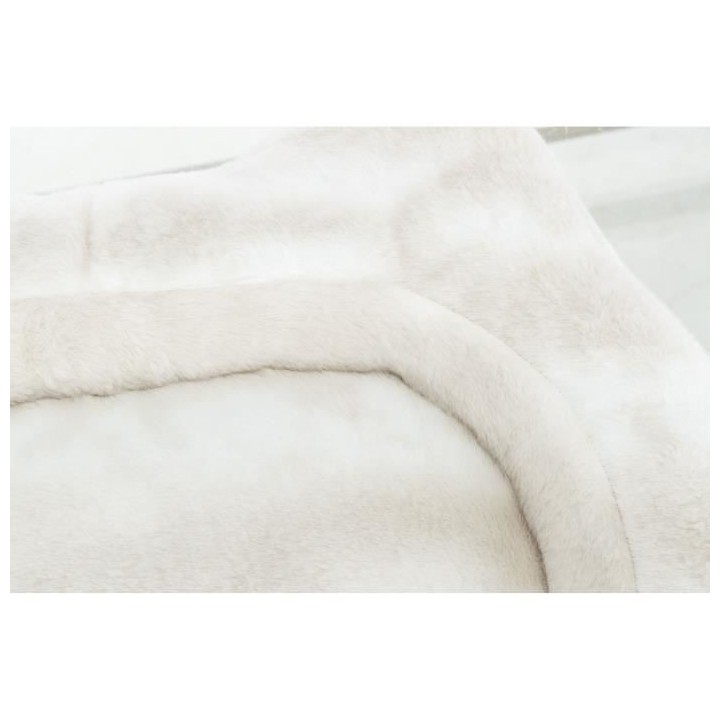 TRIXIE Lit Nelli contour de chat - 58 x 53 cm - Blanc et taupe - Pour