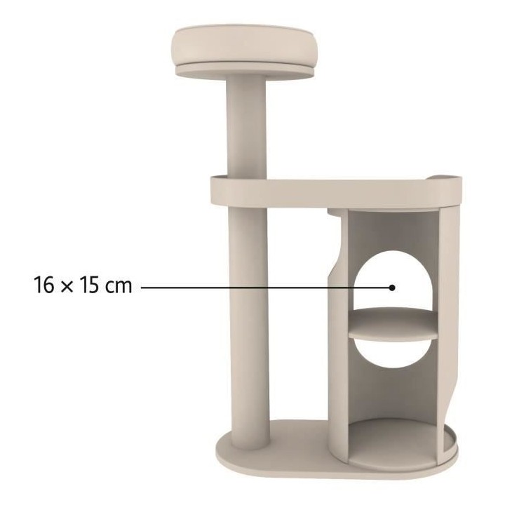 TRIXIE Arbre a chat Falco - Gris clair et brun - Pour chat - 117 cm