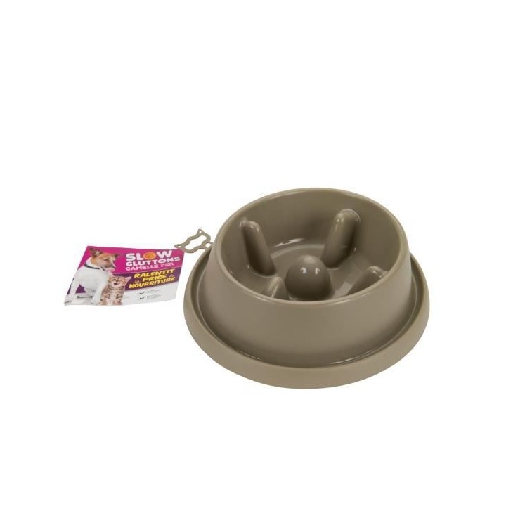 AIME Gamelle d'alimentation Lente - Anti-glutons - 20 cm / 950 ml - Po