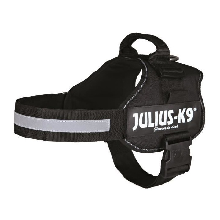 Harnais Power Julius-K9 - 2 - L-XL : 71-96 cm-50 mm - Noir - Pour chie