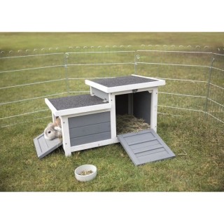TRIXIE Clapier Habitat Natura - 70 x 43 x 45 cm - Avec deux entrées -