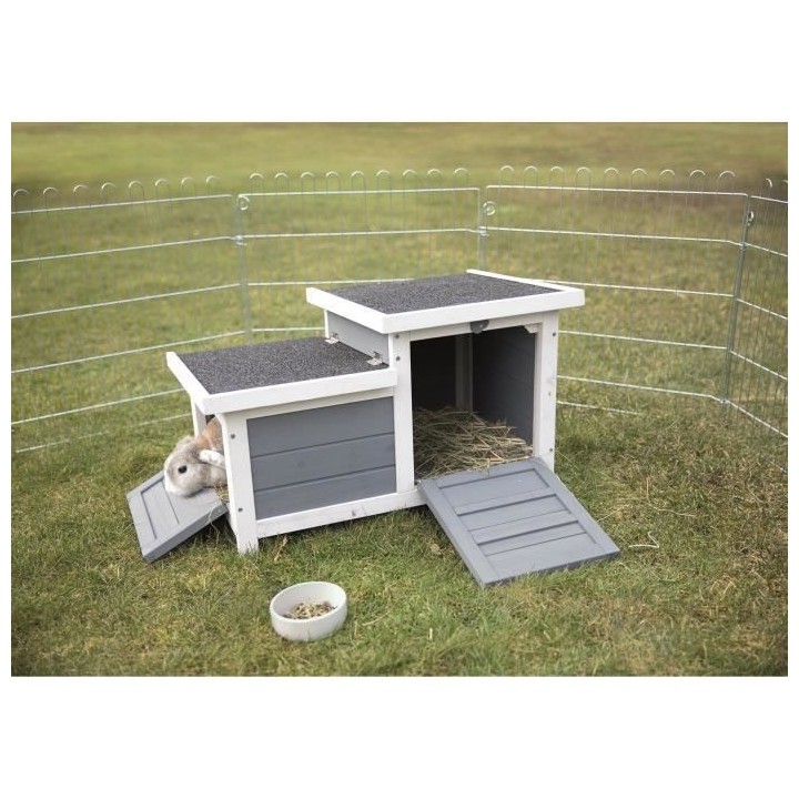 TRIXIE Clapier Habitat Natura - 70 x 43 x 45 cm - Avec deux entrées -