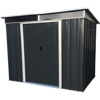 Abri de jardin en métal YARDMASTER 3,78 m² - Gris anthracite