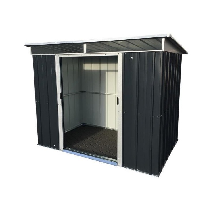 Abri de jardin en métal YARDMASTER 3,78 m² - Gris anthracite
