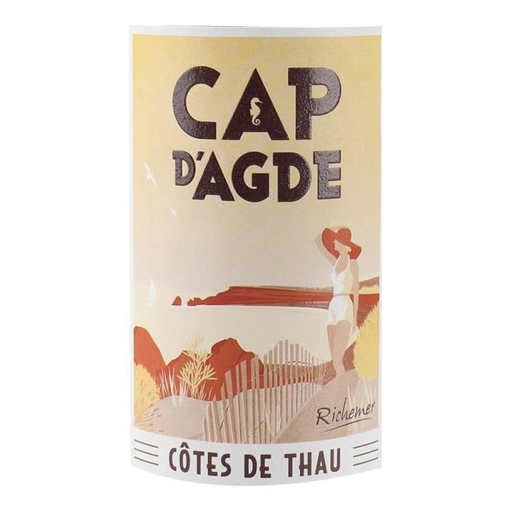 Les Caves Richemer Cap d'Agde 2019 Côtes de Thau Souvenir - Vin rouge