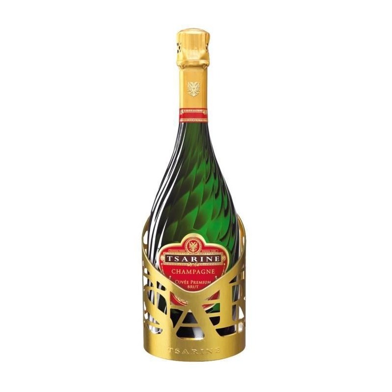 Champagne Tsarine Cuvée Premium avec photophore doré - 75 cl