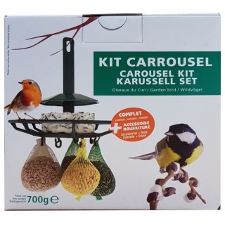 AIME Kit carrousel mangeoire et nourriture - 17,5 x 17,5 x 17,5 cm - P