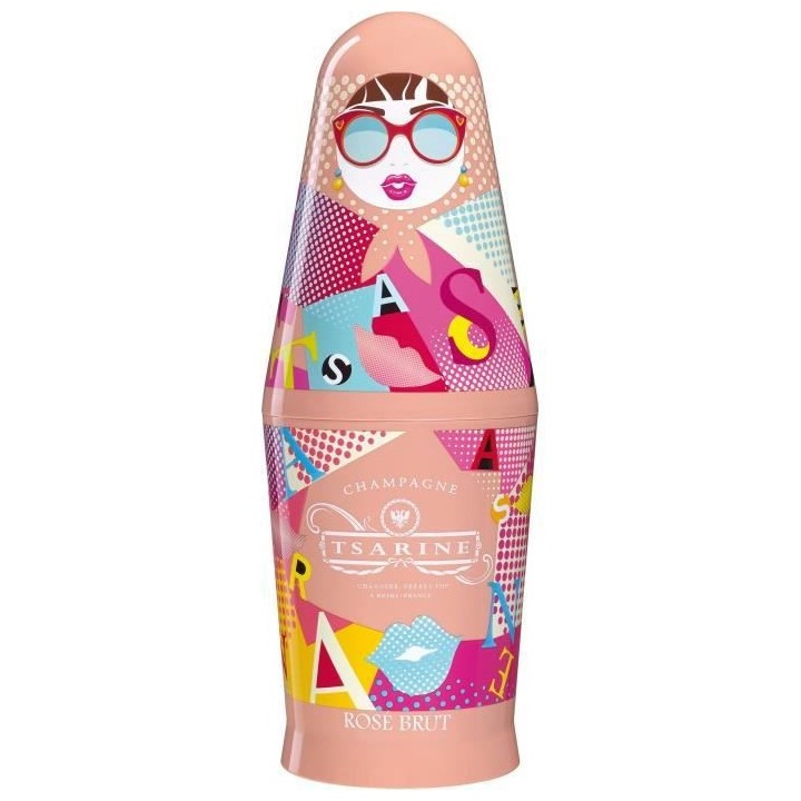 Champagne Tsarine Rosé avec étui Poupée Russe