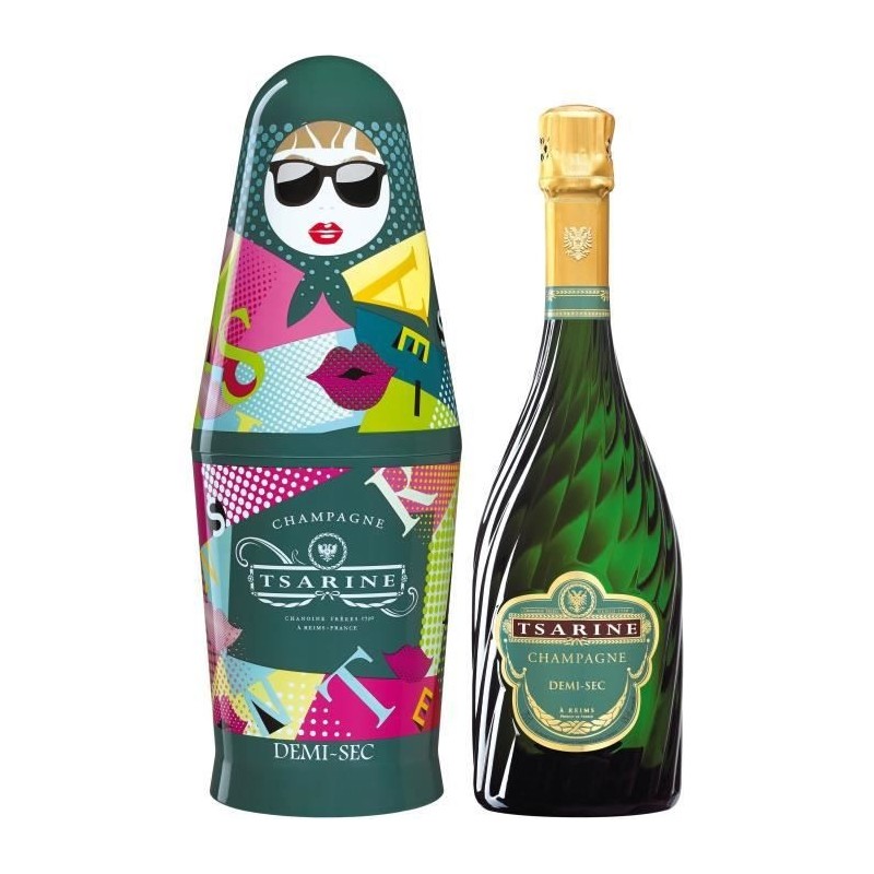 Champagne Tsarine Demi-sec avec étui Poupée Russe