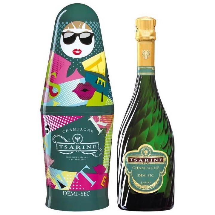 Champagne Tsarine Demi-sec avec étui Poupée Russe