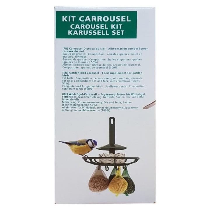 AIME Kit carrousel mangeoire et nourriture - 17,5 x 17,5 x 17,5 cm - P