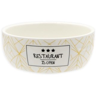 TYROL Gamelle en céramique 12 cm - 250 ml - Blanc et moutarde - Pour