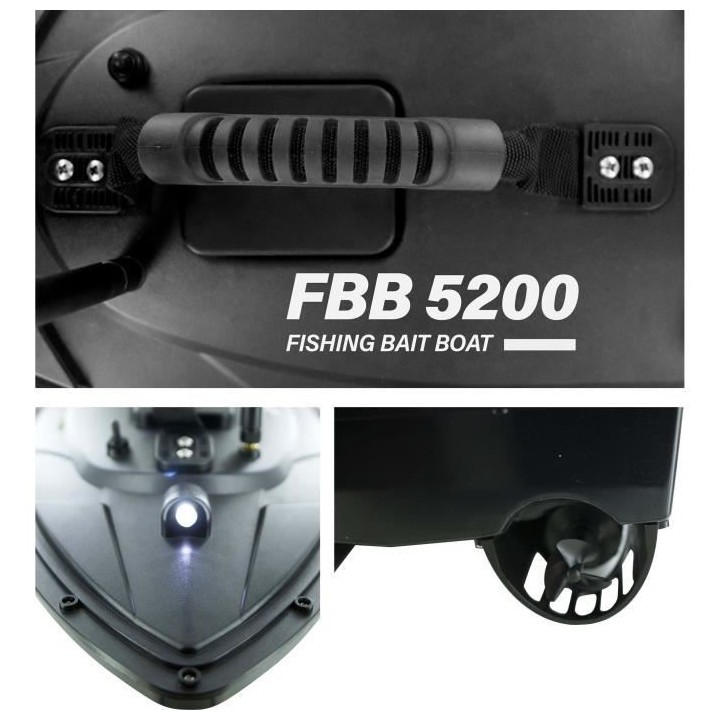 TRAPTEC Bateau Amorceur télécommandé FBB5200 - 2 réservoirs a app