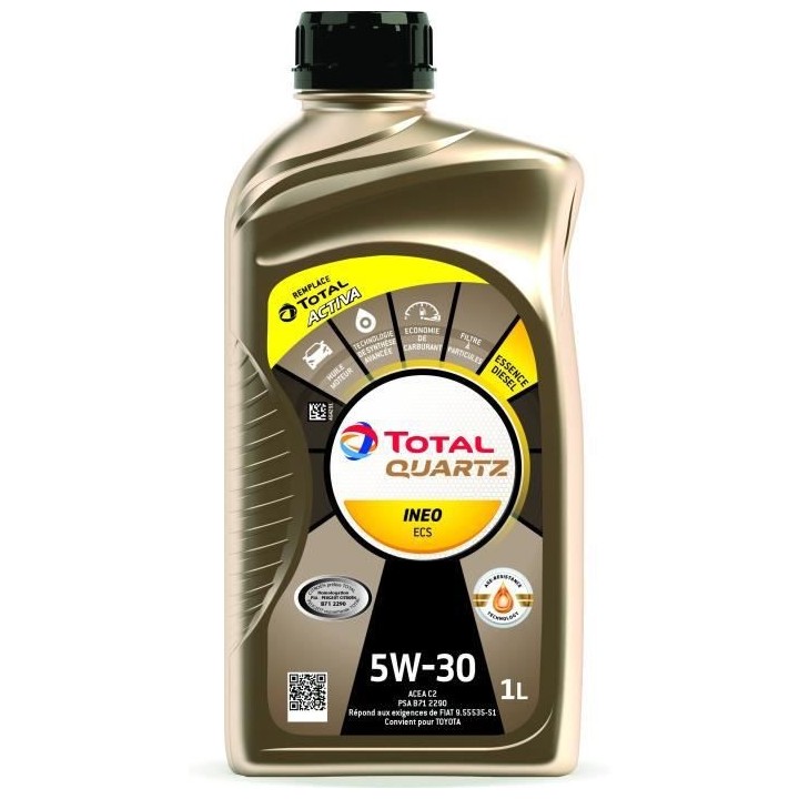 TOTAL Quartz Ineo ECS 5W30 - Huile moteur - 1 L