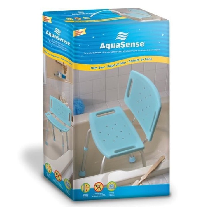 Siege de bain AIRGO NL-770-516 - Avec dossier - Ajustable en hauteur -