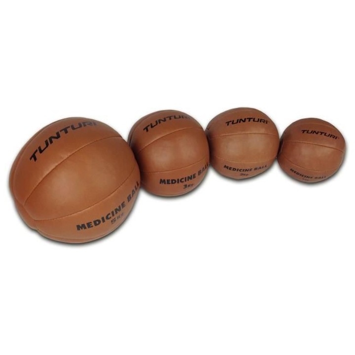 TUNTURI Balle de médecine / Ballon médicinal / Medicine ball en cuir