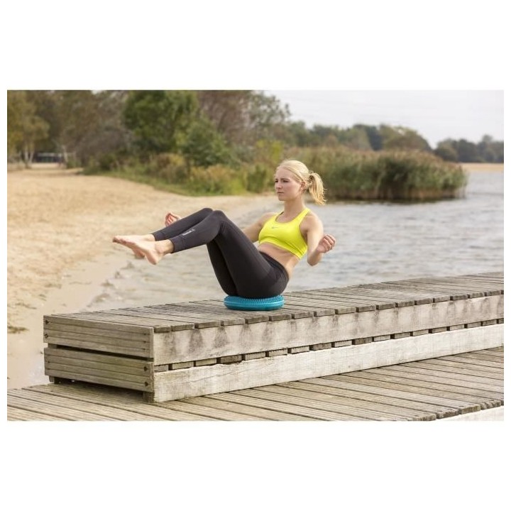 TUNTURI Coussin d'équilibre air stepper yoga gymnastique vert