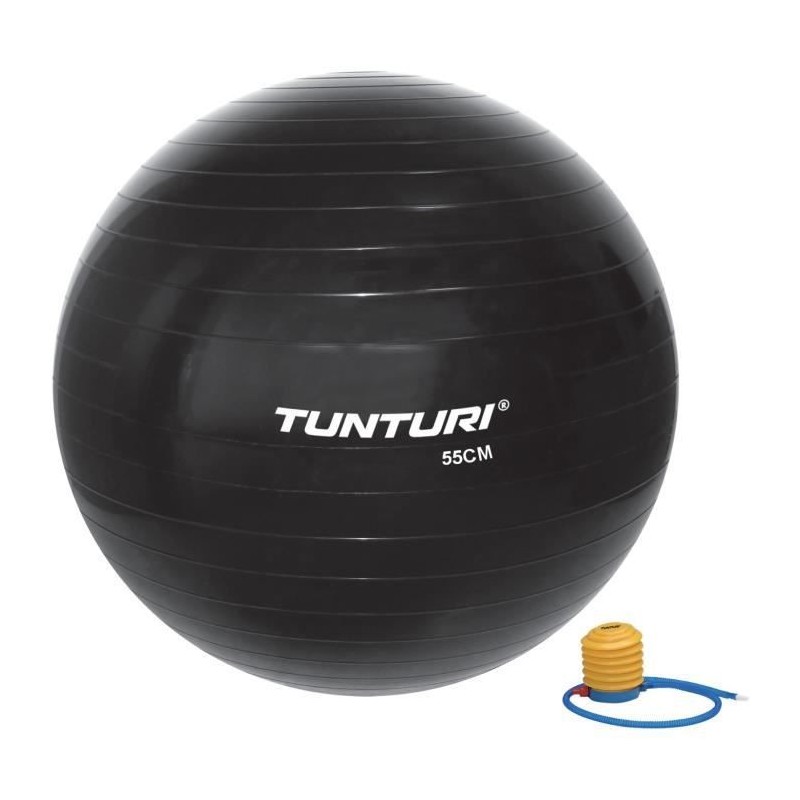 TUNTURI Gym ball ballon de gym 55cm noir