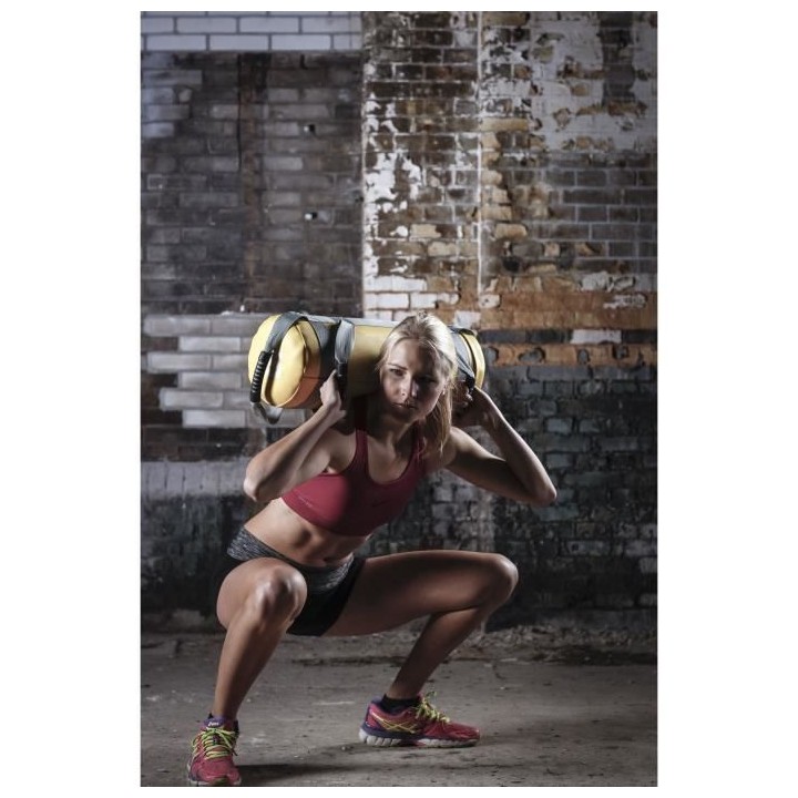 TUNTURI Sac d'entraînement lesté crossfit 10kg jaune