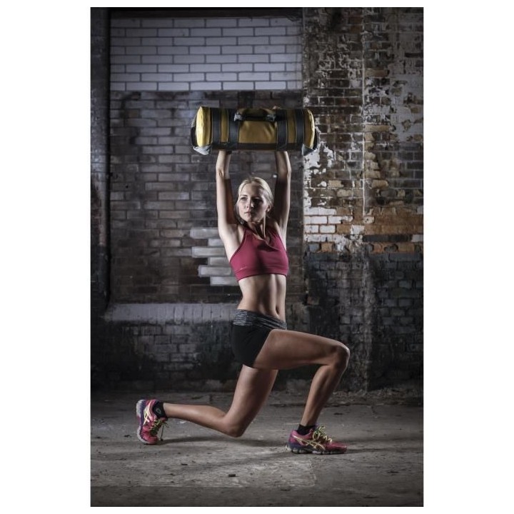 TUNTURI Sac d'entraînement lesté crossfit 10kg jaune