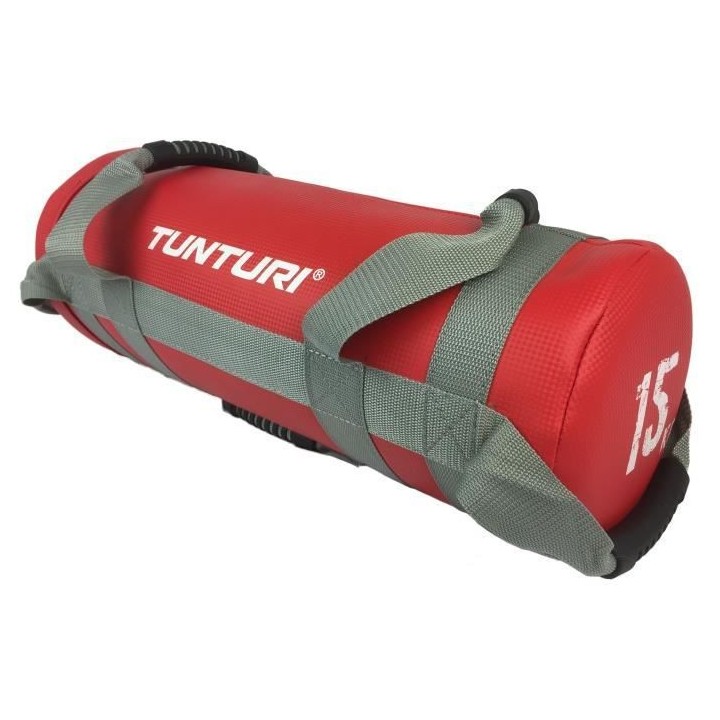 TUNTURI Sac d'entraînement lesté crossfit 15kg rouge